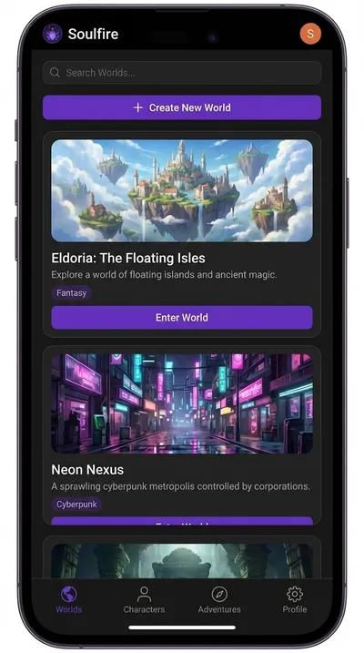 Stitch worlds dashboard